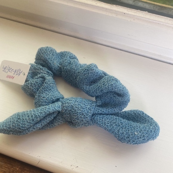Anthropologie Blue Hair Scrunchies Bow Bundle - Picture 3 of 5